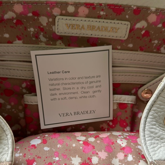 Vera Bradley White and Pink Backpack with Fringe - Picture 4 of 5